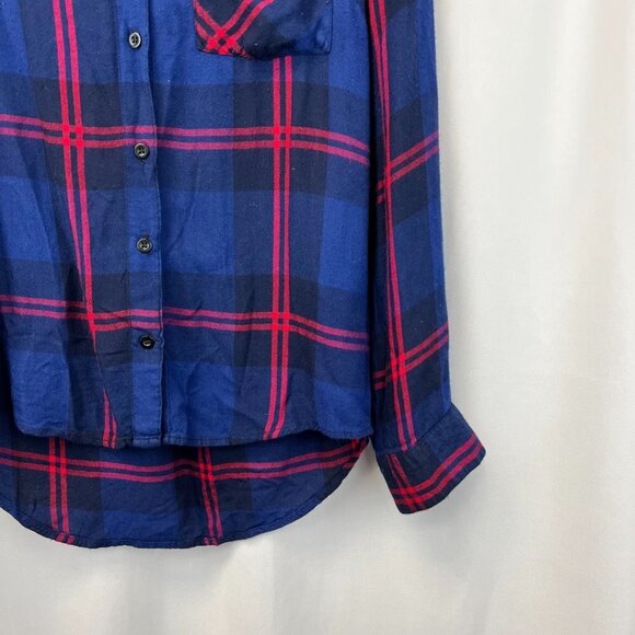 Alya TP9026 Womens Multicolor Collared Long Sleeve Button Up Shirt Size Small - Picture 7 of 10